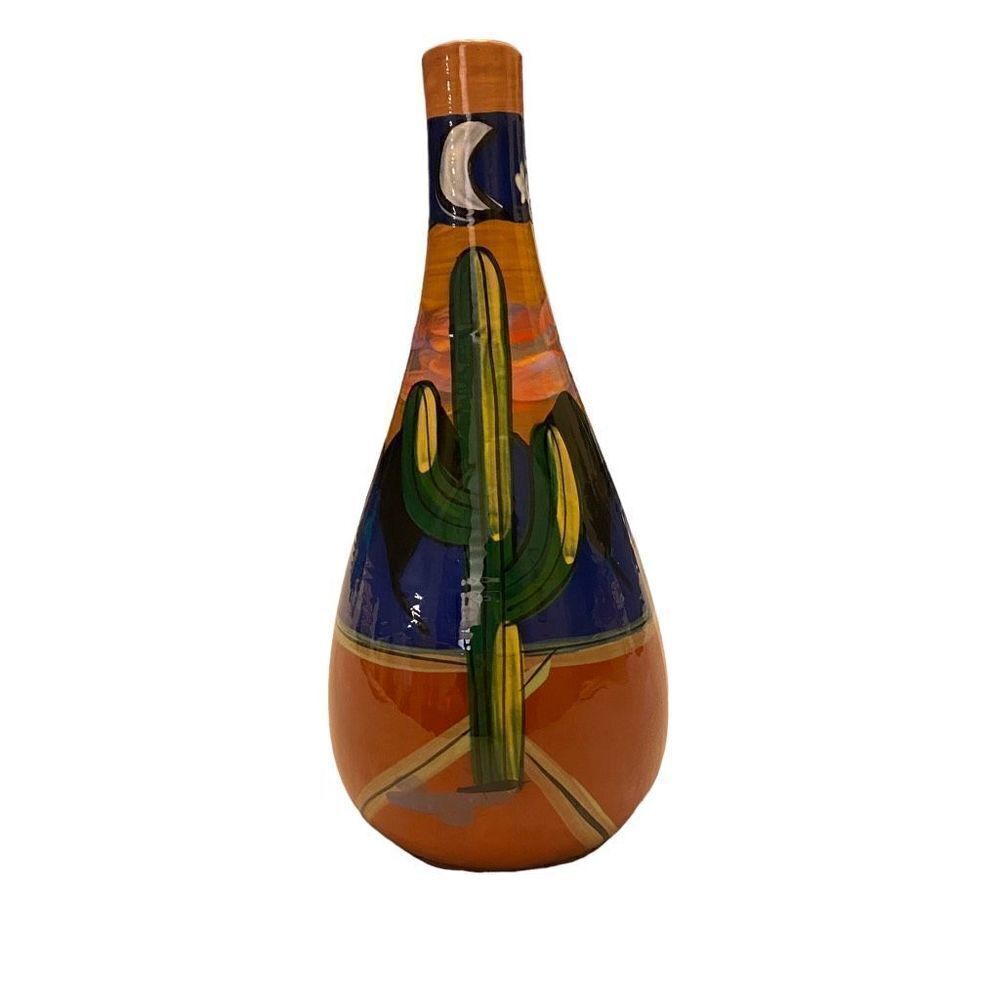 Saguaro Inspired Desert Hand Painted Vase by Kelly Jo Kuchar
